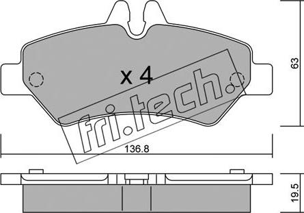 Fri.Tech. 688.0 - Juego de pastillas de freno www.parts5.com