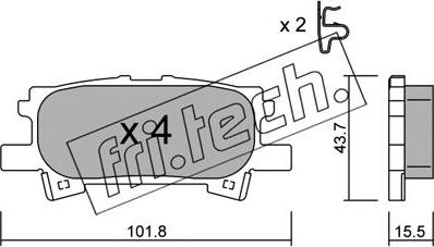 Fri.Tech. 635.0 - Brake Pad Set, disc brake www.parts5.com