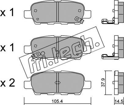 Fri.Tech. 628.0 - Juego de pastillas de freno www.parts5.com