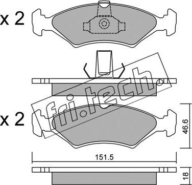 Fri.Tech. 095.0 - Set placute frana,frana disc www.parts5.com