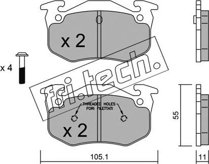 Fri.Tech. 040.1 - Set placute frana,frana disc www.parts5.com