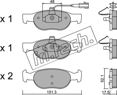 Fri.Tech. 081.0 - Sada brzdových destiček, kotoučová brzda www.parts5.com