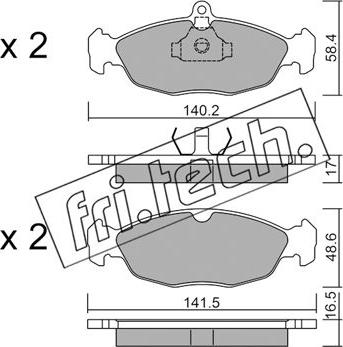 Fri.Tech. 079.0 - Brake Pad Set, disc brake parts5.com