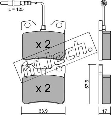 Fri.Tech. 199.0 - Sada brzdových destiček, kotoučová brzda www.parts5.com