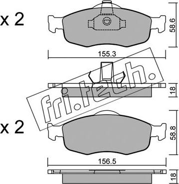 Fri.Tech. 148.0 - Set placute frana,frana disc www.parts5.com