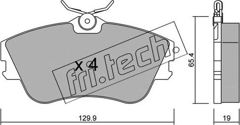 Fri.Tech. 167.0 - Sada brzdových destiček, kotoučová brzda www.parts5.com