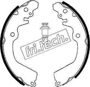 Fri.Tech. 1064.167 - Комплект тормозных колодок, барабанные www.parts5.com