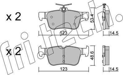 Fri.Tech. 1064.2 - Set placute frana,frana disc www.parts5.com