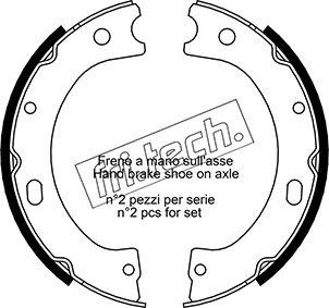 Fri.Tech. 1067.191 - Komplet kočionih papuča, ručna kočnica www.parts5.com