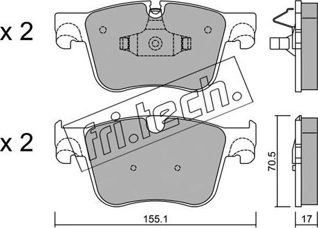 Fri.Tech. 1001.0 - Brake Pad Set, disc brake www.parts5.com