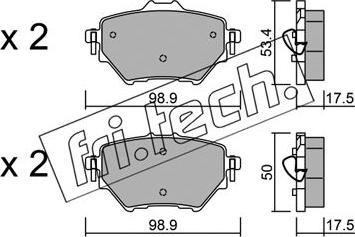 Fri.Tech. 1003.0 - Set placute frana,frana disc www.parts5.com