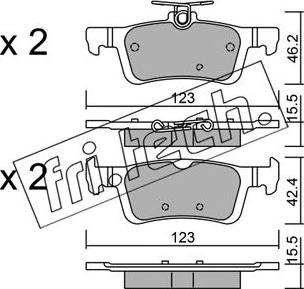 Fri.Tech. 1002.0 - Brake Pad Set, disc brake www.parts5.com