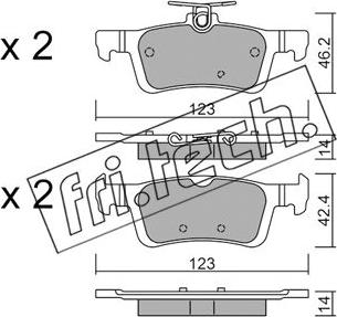 Fri.Tech. 1002.1 - Set placute frana,frana disc www.parts5.com