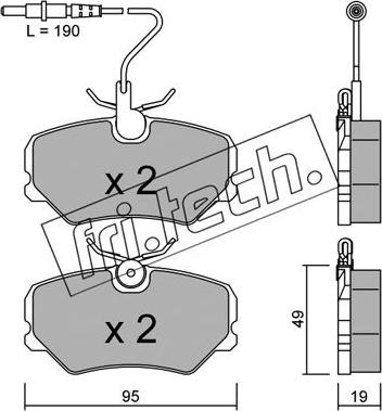 Fri.Tech. 101.0 - Set placute frana,frana disc www.parts5.com