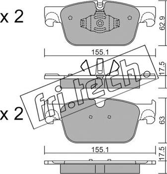 Fri.Tech. 1119.0 - Set placute frana,frana disc www.parts5.com