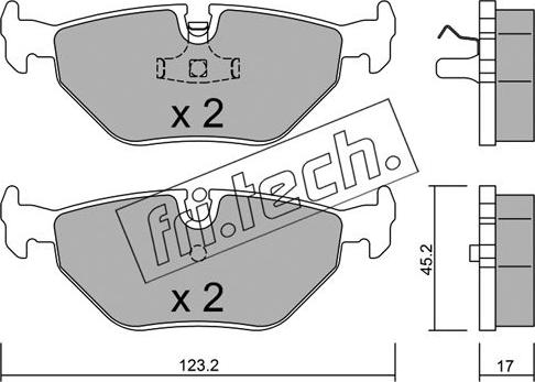 Fri.Tech. 185.0 - Brake Pad Set, disc brake www.parts5.com