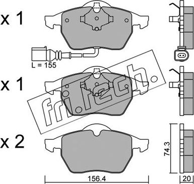 Fri.Tech. 188.4 - Brake Pad Set, disc brake www.parts5.com