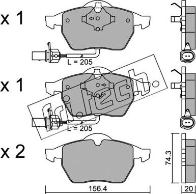 Fri.Tech. 188.3 - Sada brzdových destiček, kotoučová brzda www.parts5.com