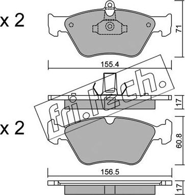 Fri.Tech. 130.0 - Set placute frana,frana disc www.parts5.com