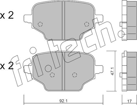 Fri.Tech. 1245.0 - Juego de pastillas de freno www.parts5.com