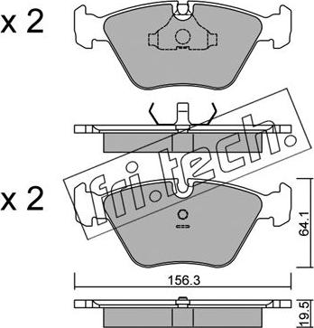 Fri.Tech. 124.0 - Set placute frana,frana disc www.parts5.com