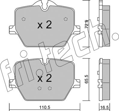 Fri.Tech. 1266.0 - Brake Pad Set, disc brake www.parts5.com