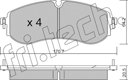 Fri.Tech. 1263.0 - Brake Pad Set, disc brake www.parts5.com