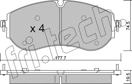 Fri.Tech. 1262.0 - Brake Pad Set, disc brake www.parts5.com