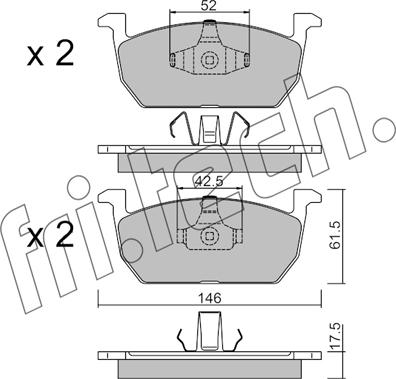 Fri.Tech. 1214.0 - Fren balata seti, diskli fren www.parts5.com