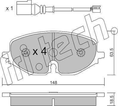 Fri.Tech. 1280.0 - Brake Pad Set, disc brake www.parts5.com