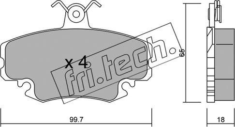 Fri.Tech. 122.0 - Fren balata seti, diskli fren www.parts5.com