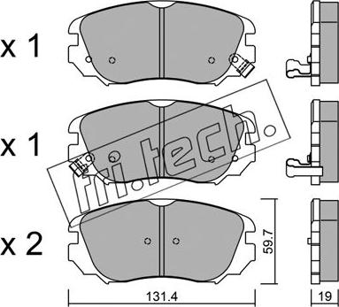 Fri.Tech. 858.0 - Brake Pad Set, disc brake www.parts5.com