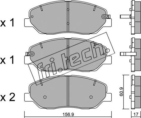 Fri.Tech. 803.0 - Set placute frana,frana disc www.parts5.com