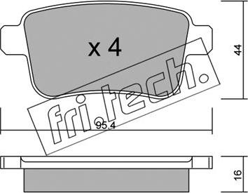 Fri.Tech. 830.0 - Brake Pad Set, disc brake www.parts5.com