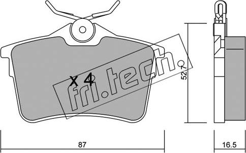 Fri.Tech. 832.0 - Комплект спирачно феродо, дискови спирачки www.parts5.com