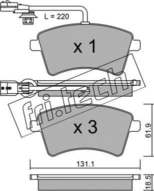 Fri.Tech. 828.1 - Set placute frana,frana disc www.parts5.com