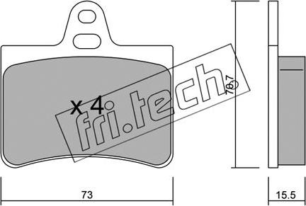 Fri.Tech. 342.0 - Set placute frana,frana disc www.parts5.com