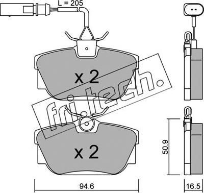 Fri.Tech. 355.2 - Σετ τακάκια, δισκόφρενα www.parts5.com