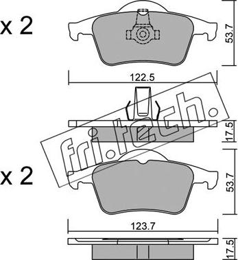 Fri.Tech. 357.0 - Set placute frana,frana disc www.parts5.com