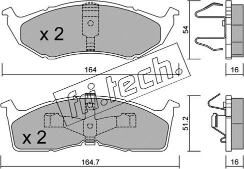 Fri.Tech. 365.1 - Brake Pad Set, disc brake www.parts5.com