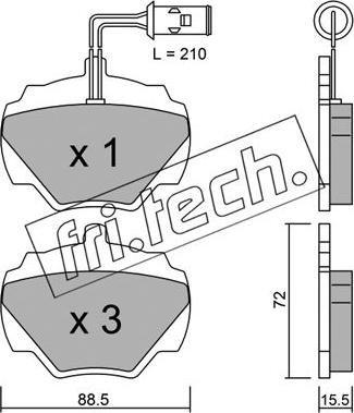 Fri.Tech. 362.1 - Set placute frana,frana disc www.parts5.com