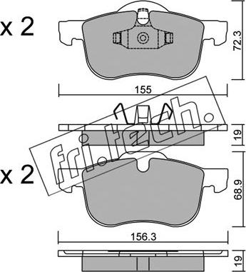 Fri.Tech. 318.0 - Komplet zavornih oblog, ploscne (kolutne) zavore www.parts5.com