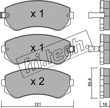 Fri.Tech. 313.0 - Тормозные колодки, дисковые, комплект www.parts5.com