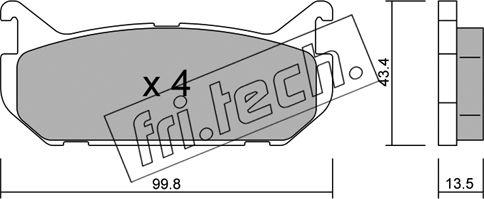 Fri.Tech. 312.0 - Brake Pad Set, disc brake www.parts5.com