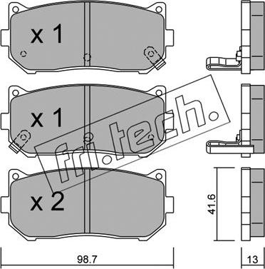 Fri.Tech. 381.0 - Set placute frana,frana disc www.parts5.com