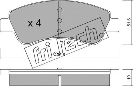 Fri.Tech. 336.0 - Σετ τακάκια, δισκόφρενα www.parts5.com