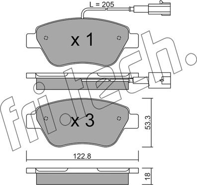 Fri.Tech. 330.0 - Brake Pad Set, disc brake www.parts5.com