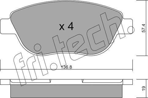 Fri.Tech. 331.1 - Bremsbelagsatz, Scheibenbremse www.parts5.com