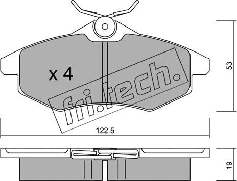 Fri.Tech. 337.0 - Komplet kočnih obloga, disk kočnica www.parts5.com