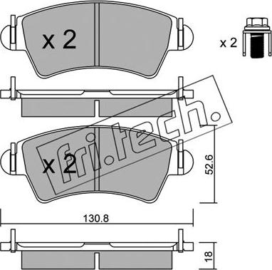 Fri.Tech. 322.0 - Set placute frana,frana disc www.parts5.com